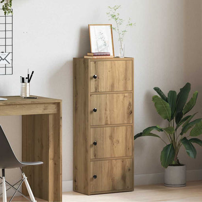 vidaXL Bookcase Artisan Oak 40x24x102 cm Engineered Wood 3