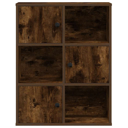 vidaXL Bookcase Smoked Oak 60x24x76.5 cm Engineered Wood 5