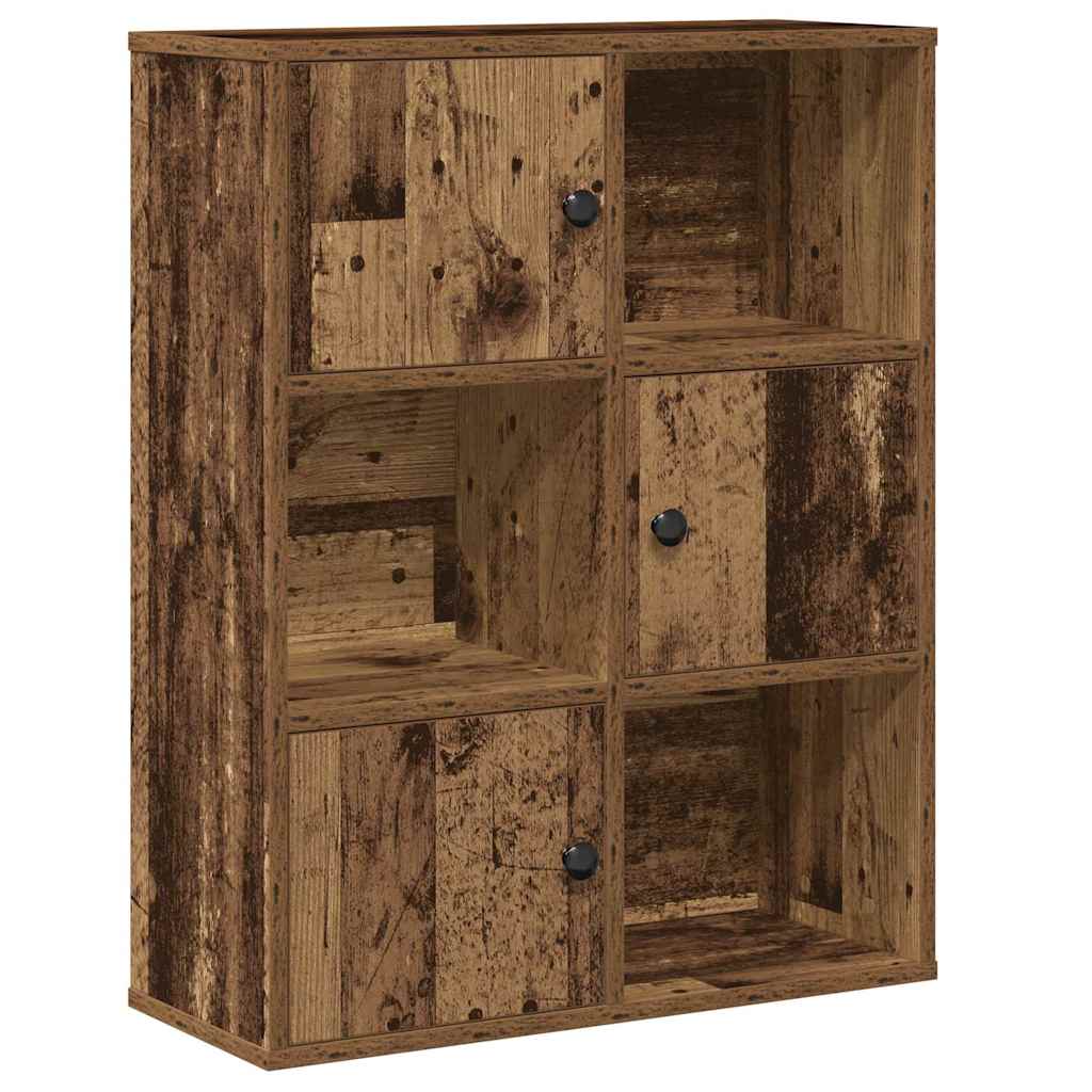 vidaXL Bookcase Old Wood 60x24x76.5 cm Engineered Wood 2