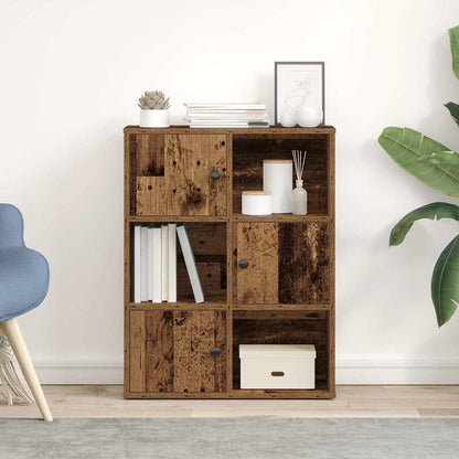 vidaXL Bookcase Old Wood 60x24x76.5 cm Engineered Wood 3