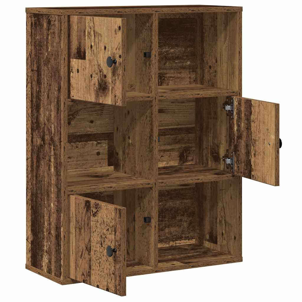 vidaXL Bookcase Old Wood 60x24x76.5 cm Engineered Wood 4