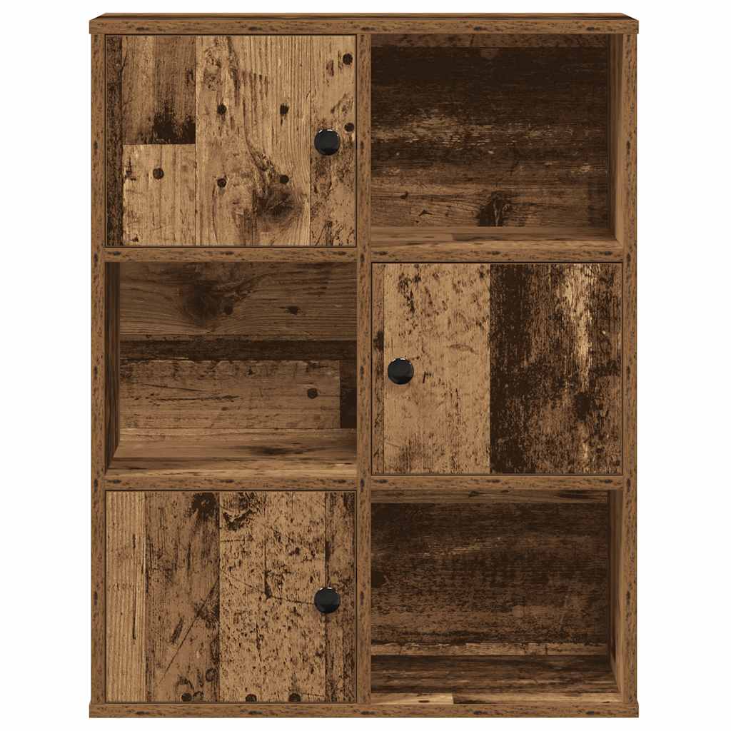 vidaXL Bookcase Old Wood 60x24x76.5 cm Engineered Wood 5