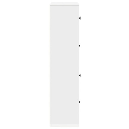 vidaXL Bookcase White 60x24x101.5 cm Engineered Wood 6