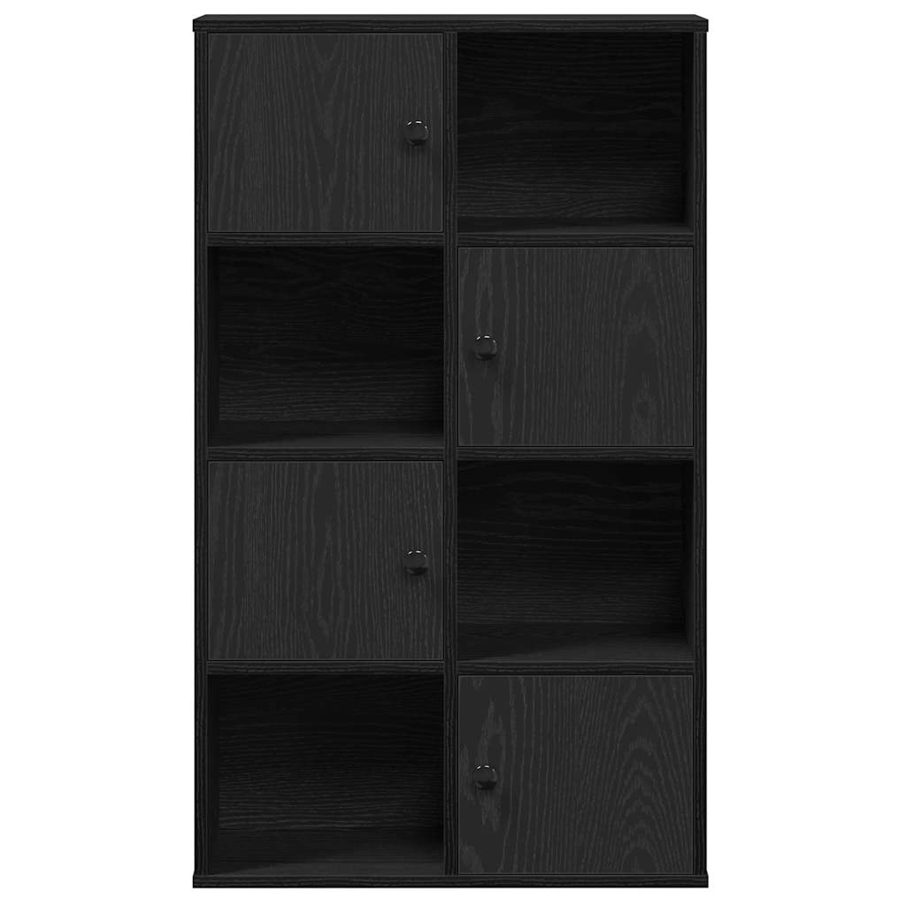 vidaXL Bookcase Black Oak 60x24x101.5 cm Engineered Wood 4