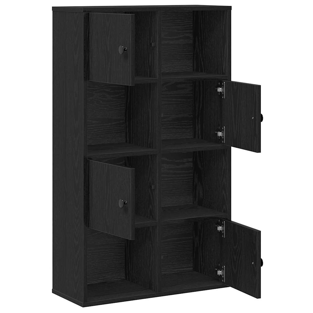 vidaXL Bookcase Black Oak 60x24x101.5 cm Engineered Wood 5