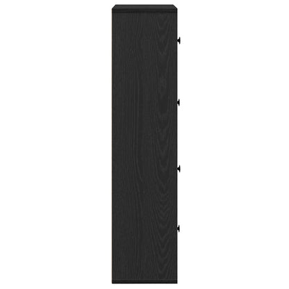 vidaXL Bookcase Black Oak 60x24x101.5 cm Engineered Wood 6