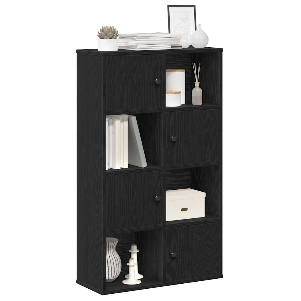 vidaXL Bookcase Black Oak 60x24x101.5 cm Engineered Wood 1