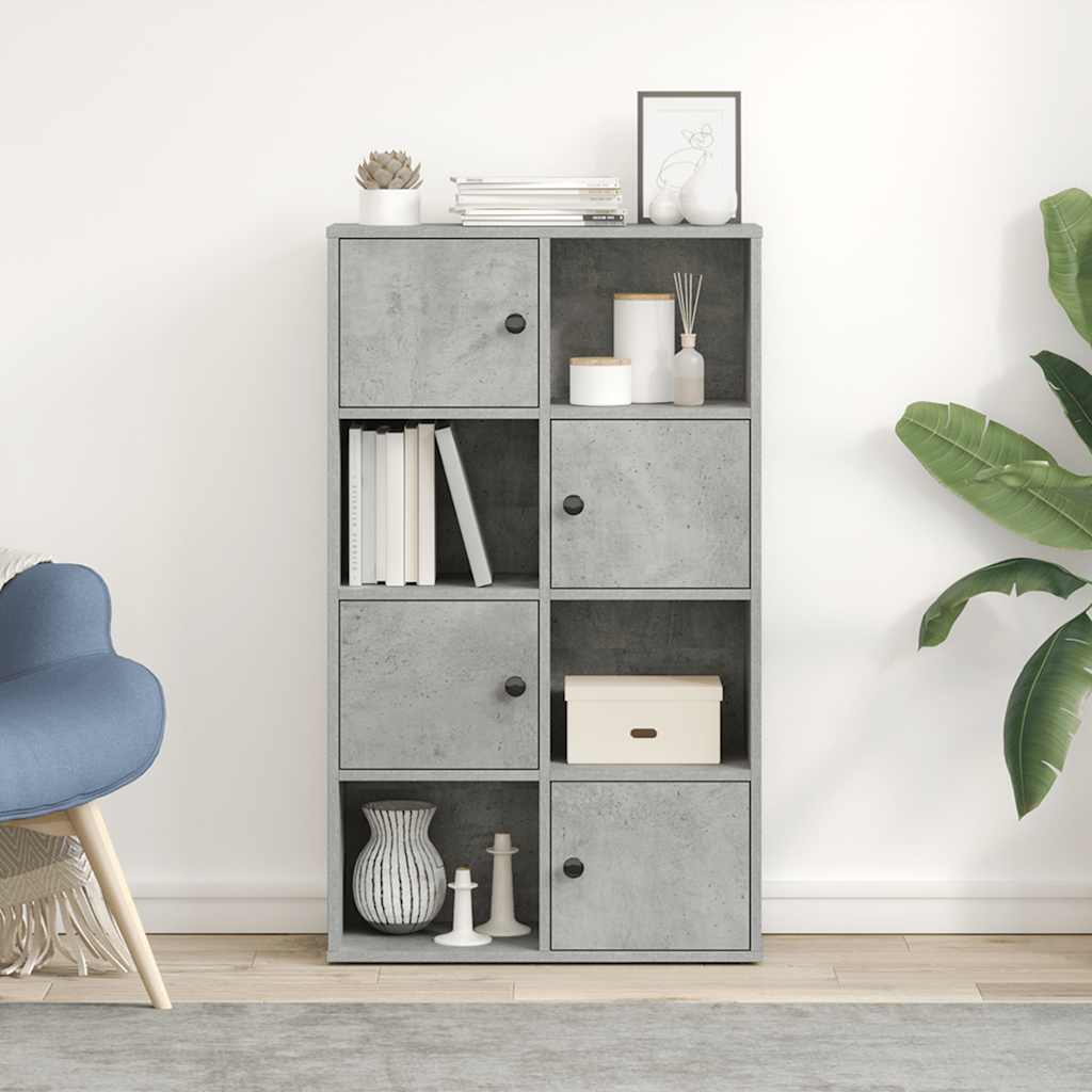 vidaXL Bookcase Concrete Grey 60x24x101.5 cm Engineered Wood 3
