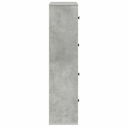 vidaXL Bookcase Concrete Grey 60x24x101.5 cm Engineered Wood 6