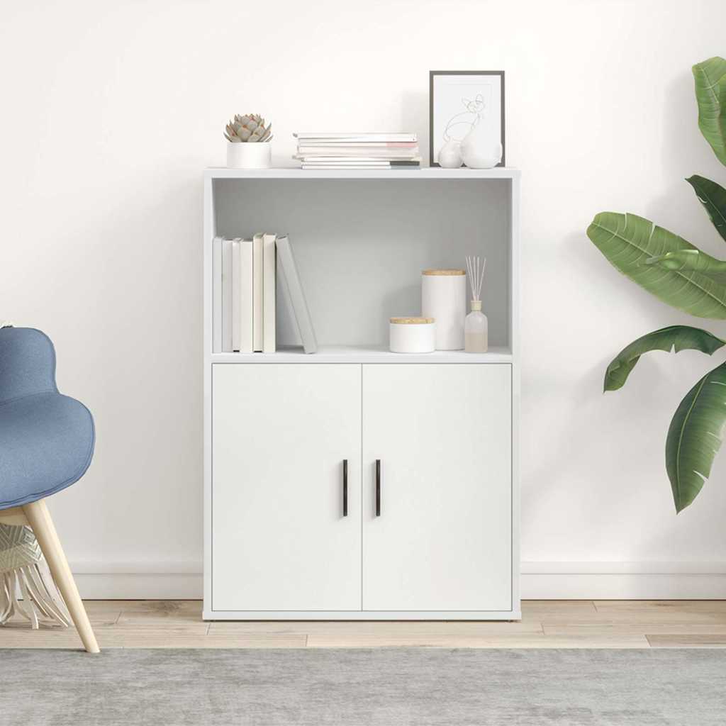vidaXL Bookcase White 60x24x85 cm Engineered Wood 3