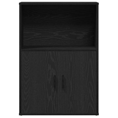 vidaXL Bookcase Black Oak 60x24x85 cm Engineered Wood 4