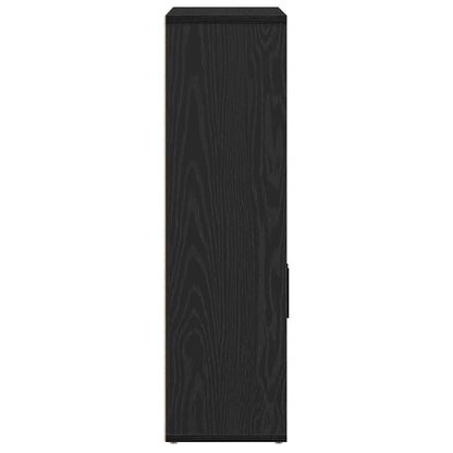 vidaXL Bookcase Black Oak 60x24x85 cm Engineered Wood 6