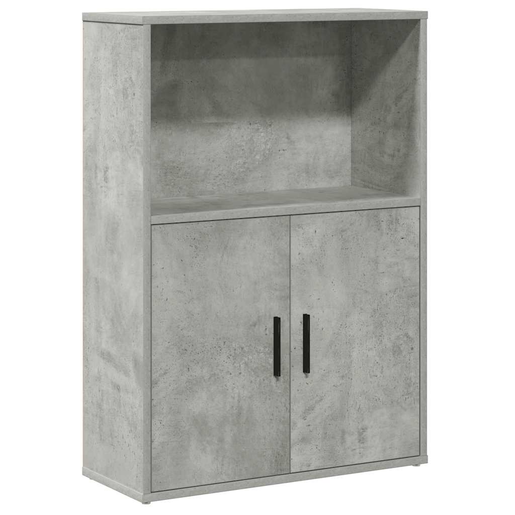 vidaXL Bookcase Concrete Grey 60x24x85 cm Engineered Wood 2