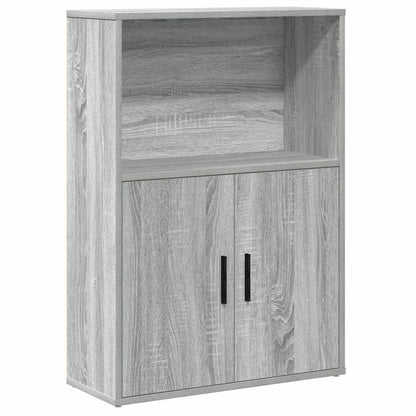 vidaXL Bookcase Grey Sonoma 60x24x85 cm Engineered Wood 2