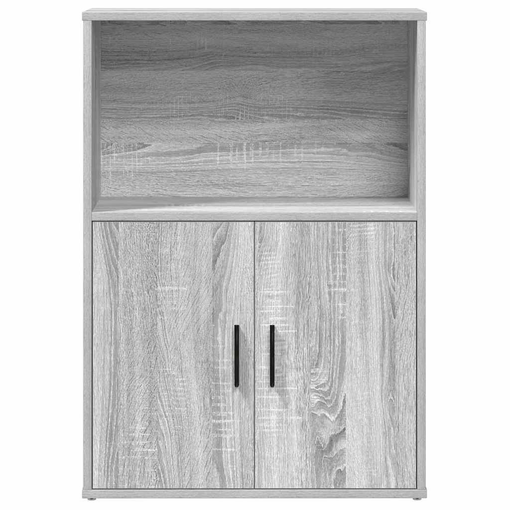 vidaXL Bookcase Grey Sonoma 60x24x85 cm Engineered Wood 4