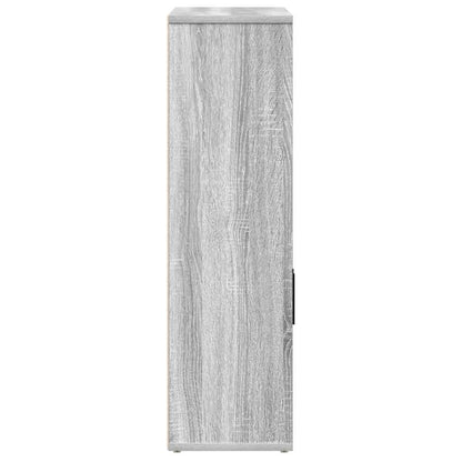vidaXL Bookcase Grey Sonoma 60x24x85 cm Engineered Wood 6