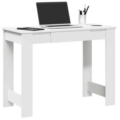 vidaXL Desk White 100x45x75 cm Engineered Wood 1