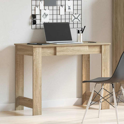vidaXL Desk Sonoma Oak 100x45x75 cm Engineered Wood 3