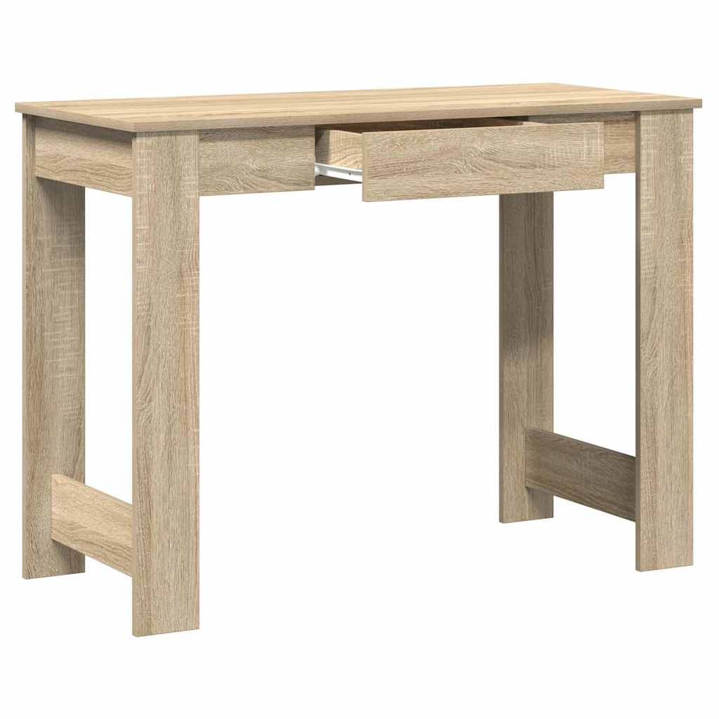 vidaXL Desk Sonoma Oak 100x45x75 cm Engineered Wood 5
