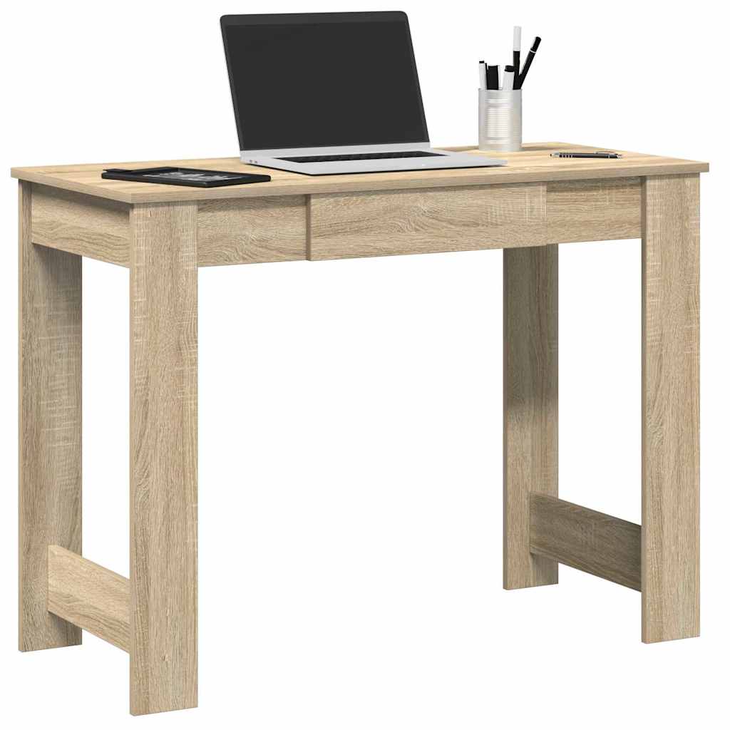 vidaXL Desk Sonoma Oak 100x45x75 cm Engineered Wood 1