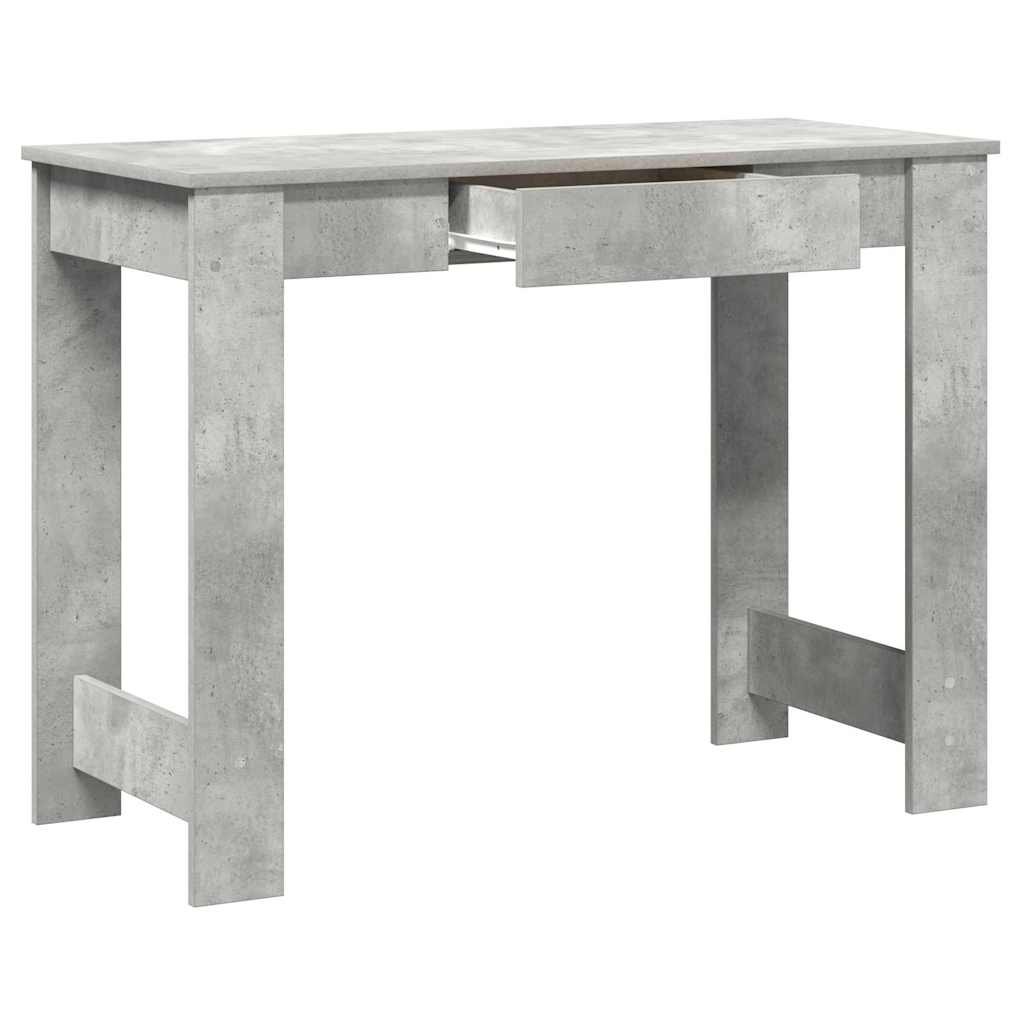 vidaXL Desk Concrete Grey 100x45x75 cm Engineered Wood 5
