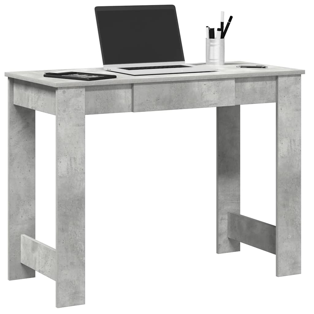 vidaXL Desk Concrete Grey 100x45x75 cm Engineered Wood 1