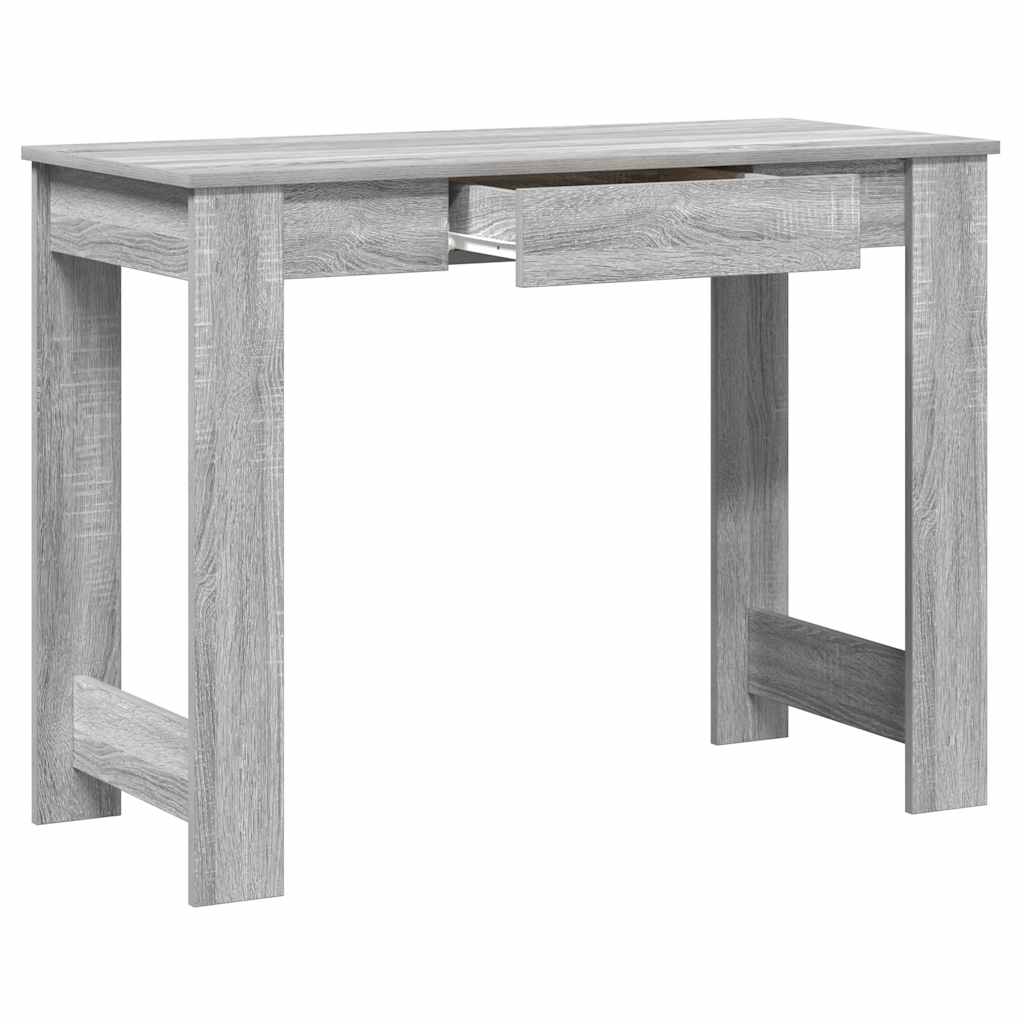 vidaXL Desk Grey Sonoma 100x45x75 cm Engineered Wood 5