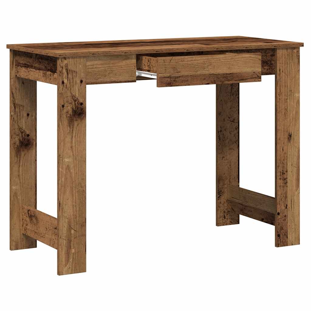 vidaXL Desk Old Wood 100x45x75 cm Engineered Wood 5