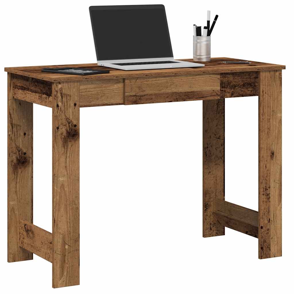 vidaXL Desk Old Wood 100x45x75 cm Engineered Wood 1