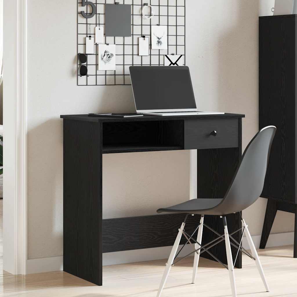 vidaXL Desk Black 80x40x75 cm Engineered Wood 3