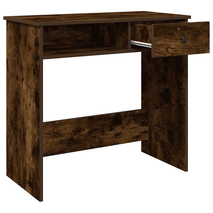 vidaXL Desk Smoked Oak 80x40x75 cm Engineered Wood 4