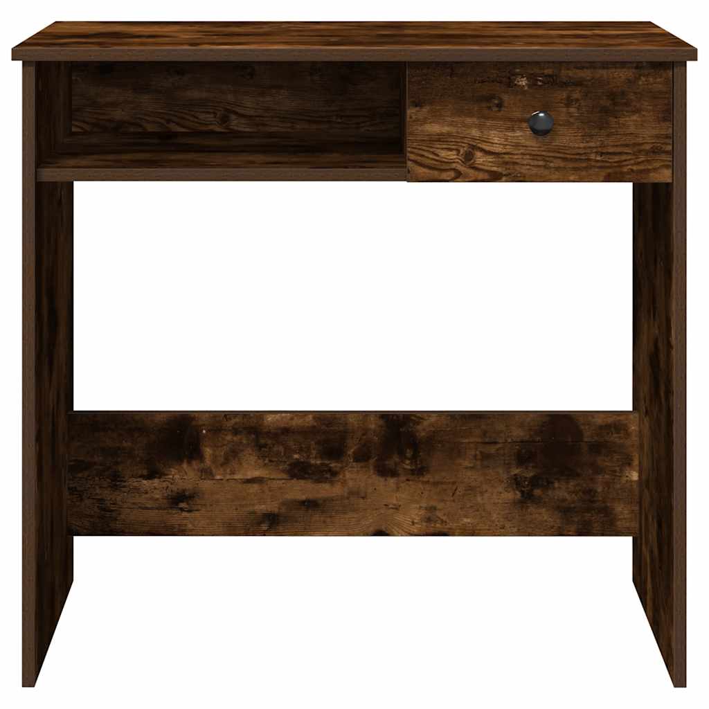 vidaXL Desk Smoked Oak 80x40x75 cm Engineered Wood 5