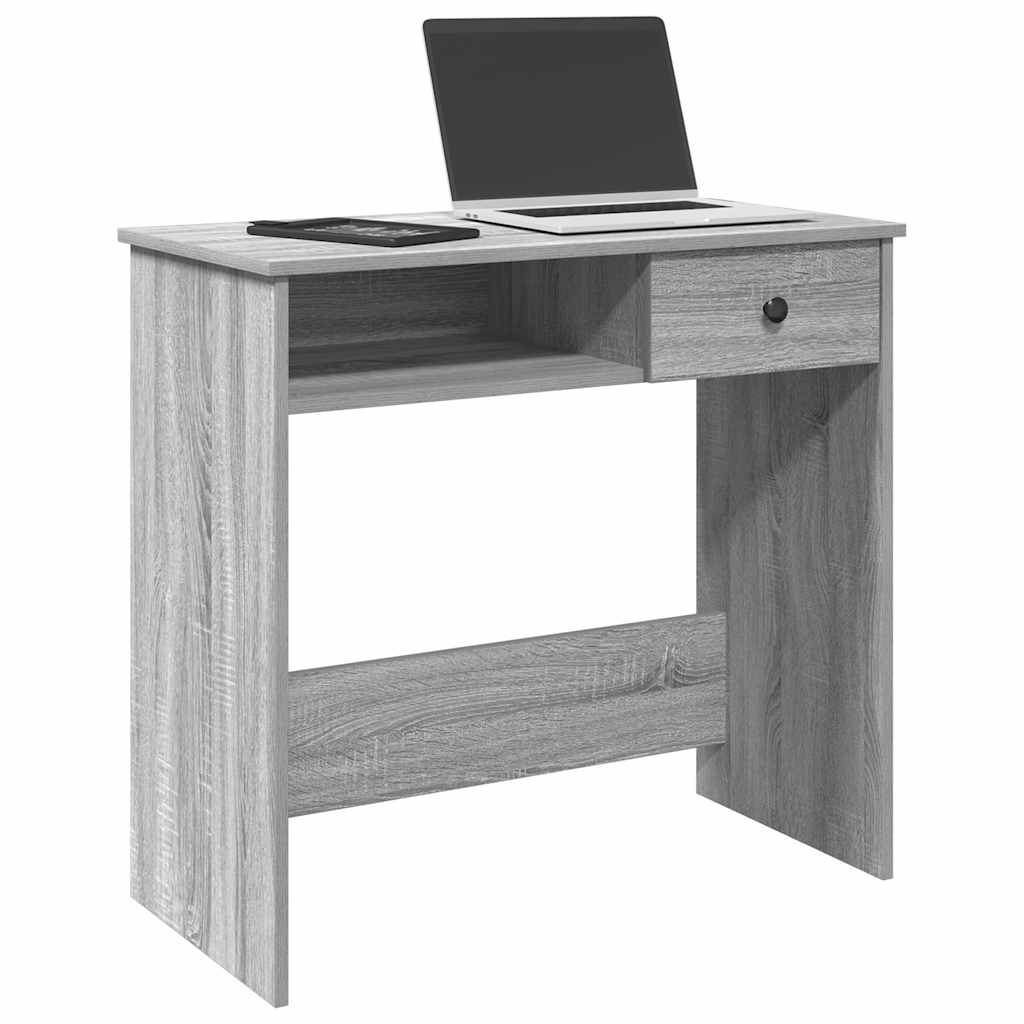 vidaXL Desk Grey Sonoma 80x40x75 cm Engineered Wood 1