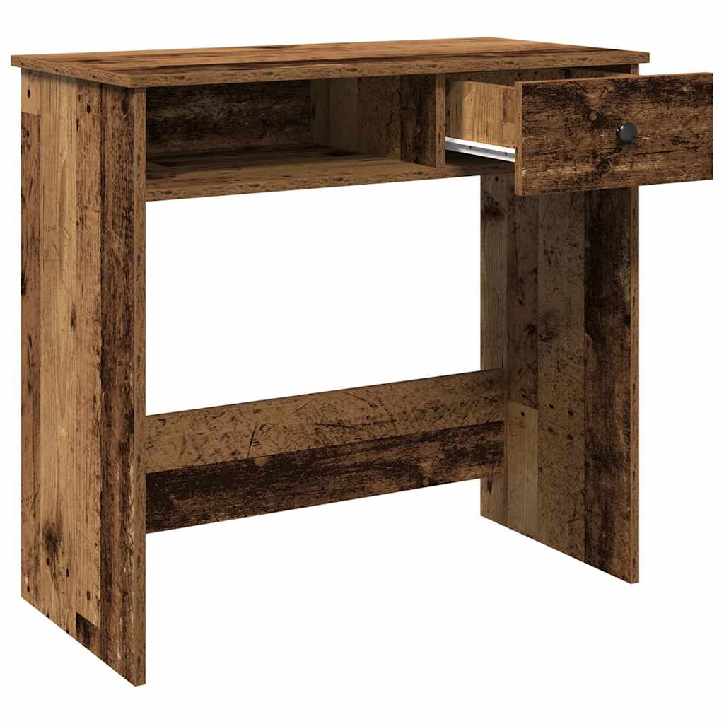 vidaXL Desk Old Wood 80x40x75 cm Engineered Wood 5