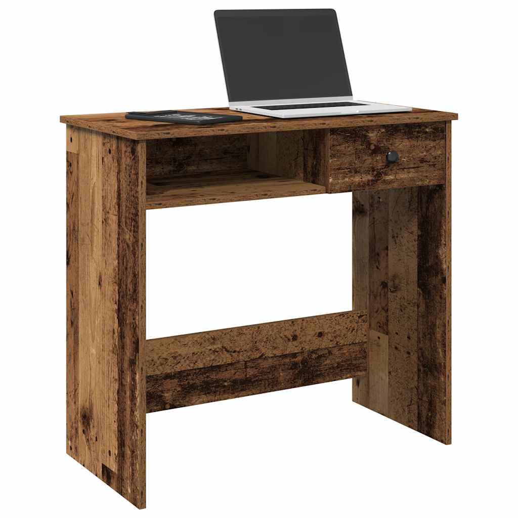 vidaXL Desk Old Wood 80x40x75 cm Engineered Wood 1