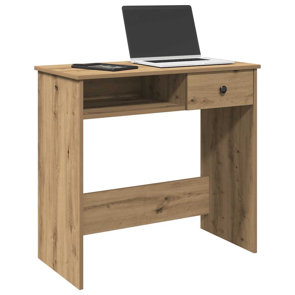 vidaXL Desk Artisan Oak 80x40x75 cm Engineered Wood 1