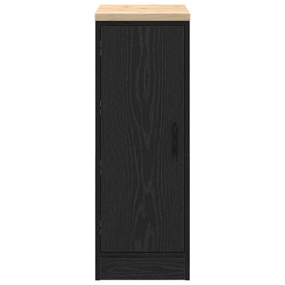 vidaXL Garage Storage Cabinet Black 30x51x85 cm Solid Wood Pine 6