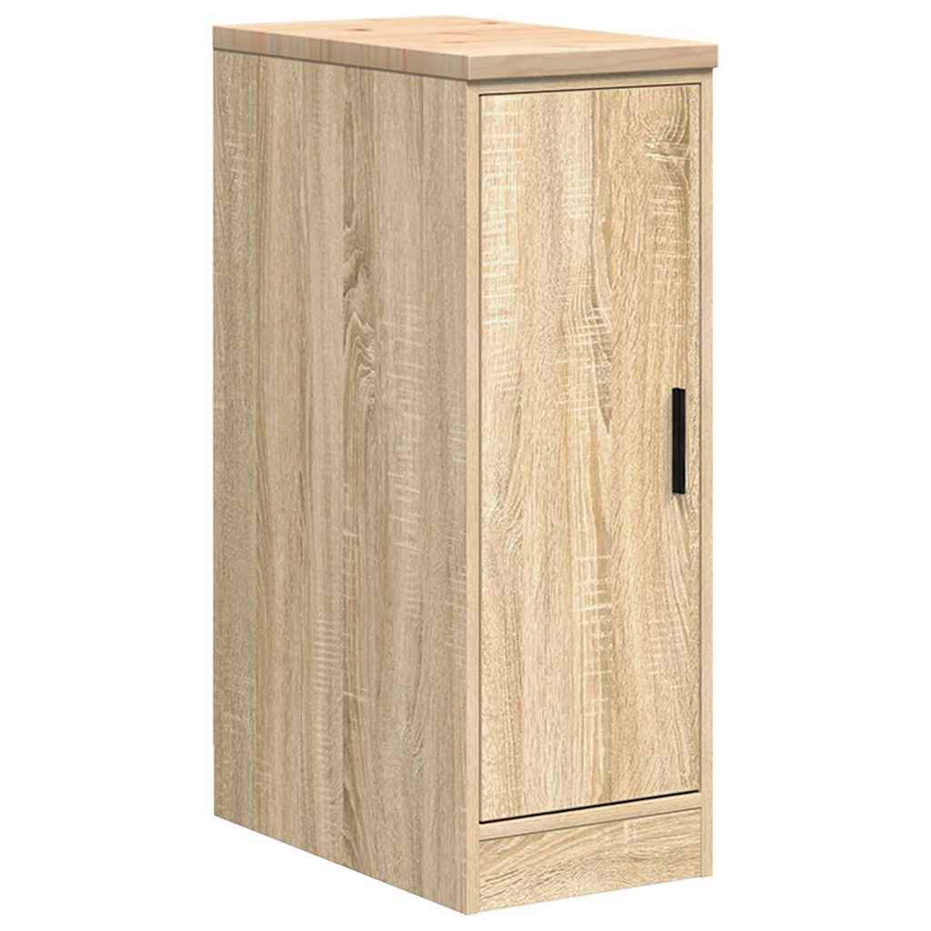vidaXL Garage Storage Cabinet Sonoma Oak 30x51x85 cm Solid Wood Pine 2