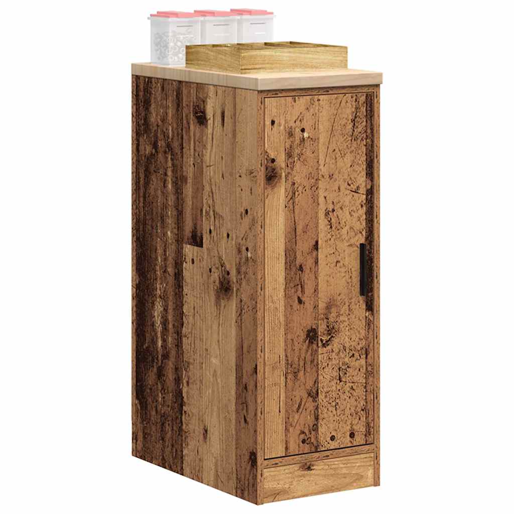 vidaXL Garage Storage Cabinet Old Wood 30x51x85 cm Solid Wood Pine 4