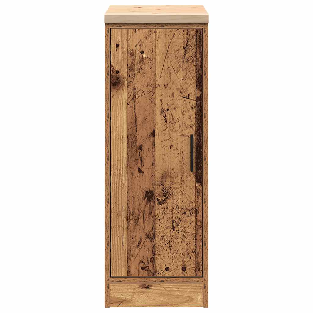 vidaXL Garage Storage Cabinet Old Wood 30x51x85 cm Solid Wood Pine 6