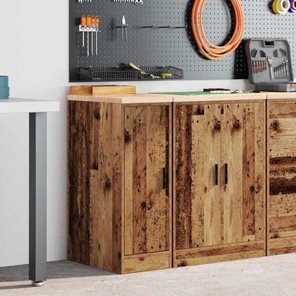 vidaXL Garage Storage Cabinet Old Wood 30x51x85 cm Solid Wood Pine 1