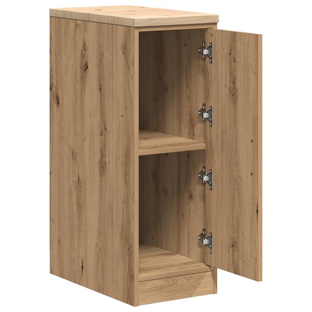 vidaXL Garage Storage Cabinet Artisan Oak 30x51x85 cm Solid Wood Pine 5