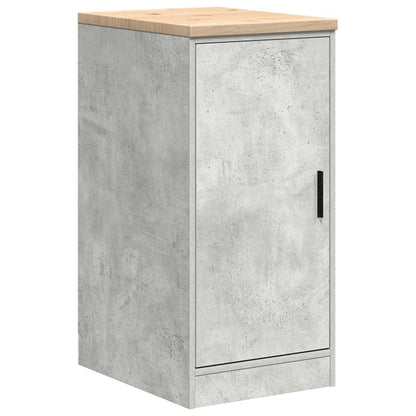 vidaXL Garage Storage Cabinet Concrete Grey 40x51x85 cm Solid Wood Pine 2