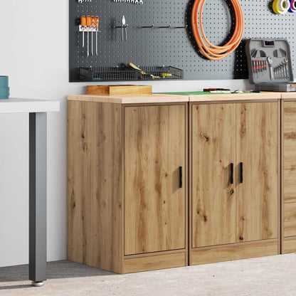 vidaXL Garage Storage Cabinet Artisan Oak 40x51x85 cm Solid Wood Pine 1