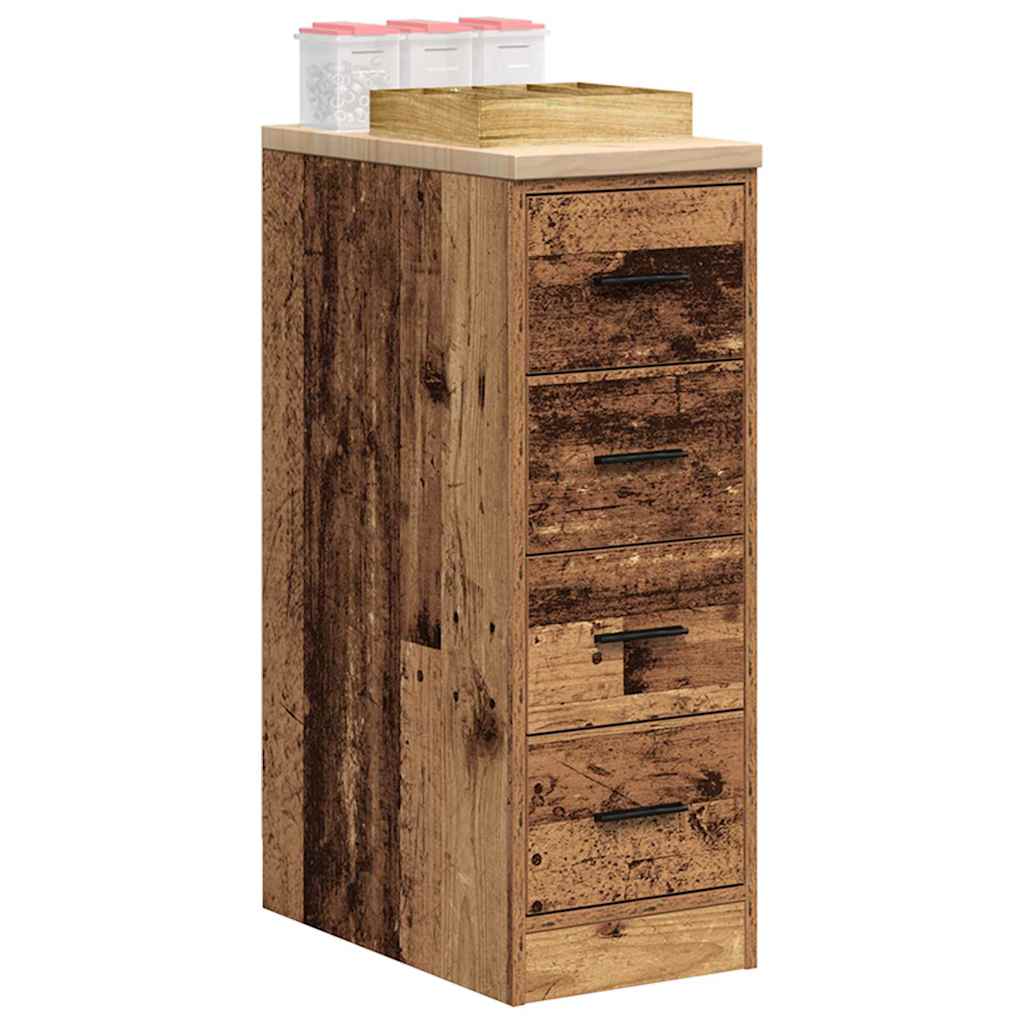 vidaXL Garage Storage Cabinet Old Wood 30x51x85 cm Solid Wood Pine 4