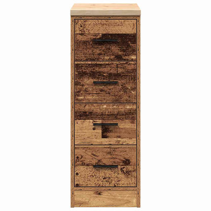 vidaXL Garage Storage Cabinet Old Wood 30x51x85 cm Solid Wood Pine 6
