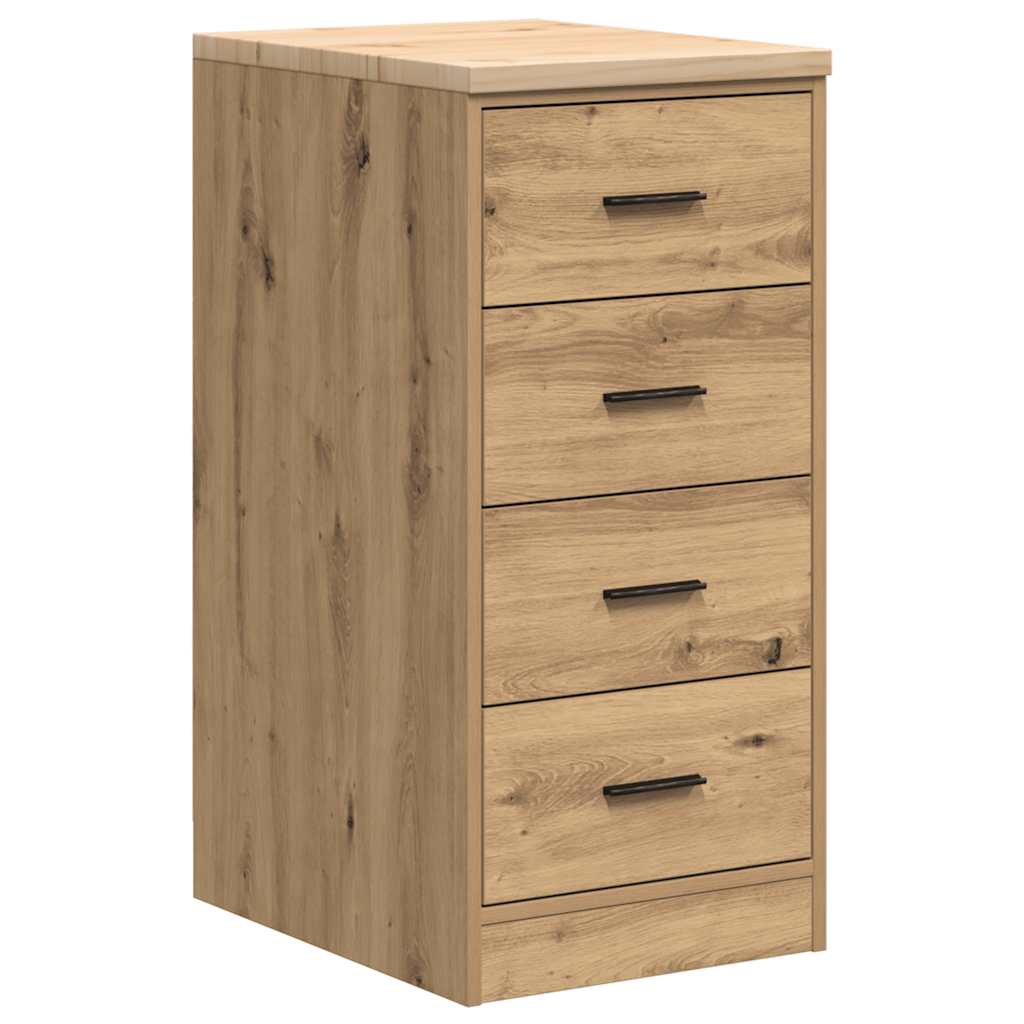 Garage Storage Cabinet Solid Wood Pine 40 x 51 x 85 cm 4 Drawers Artisan oak