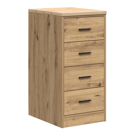 Garage Storage Cabinet Solid Wood Pine 40 x 51 x 85 cm 4 Drawers Artisan oak