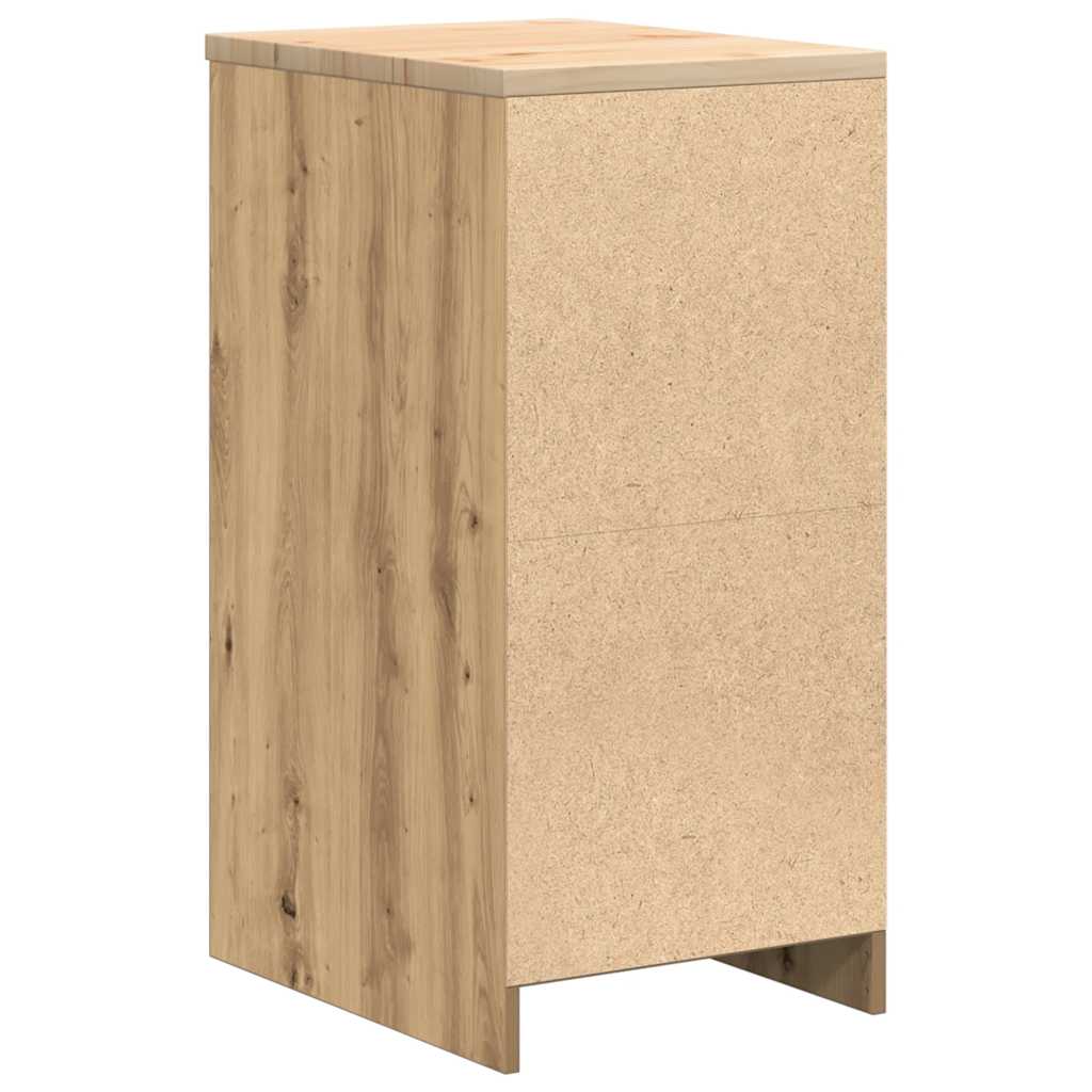 Garage Storage Cabinet Solid Wood Pine 40 x 51 x 85 cm 4 Drawers Artisan oak