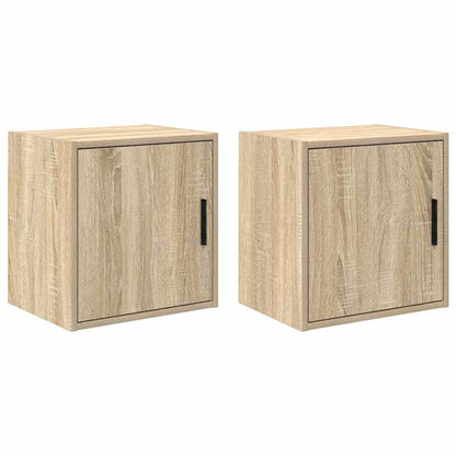 vidaXL Garage Wall Cabinets 2 pcs Sonoma Oak Engineered Wood 1